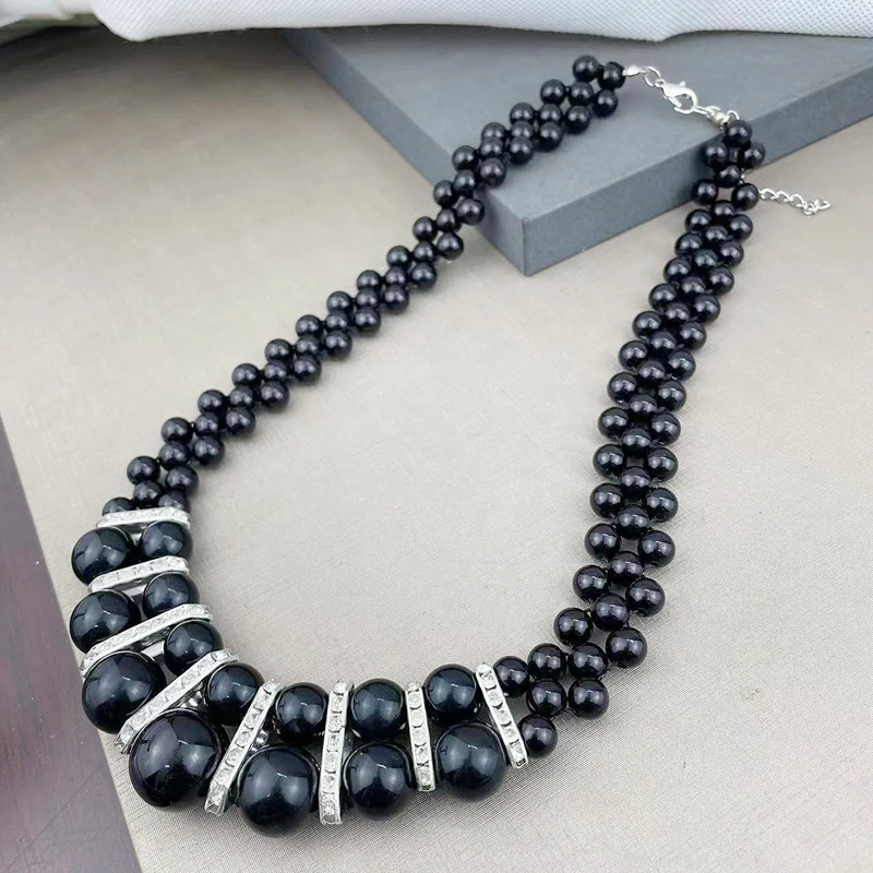 tiki  по 1 грн все New Casual Sporty Women Crystal Pearl Necklace Jewelry Cheap Pearl Chokers Necklace Women Fine Quality