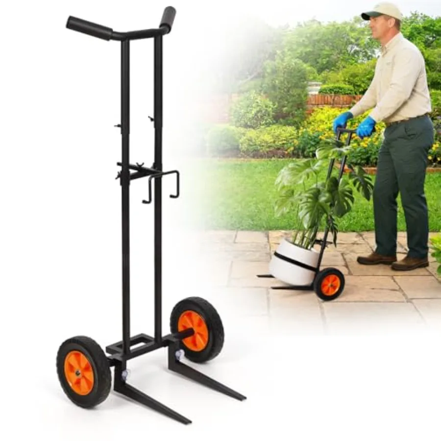 

Тележка для растений на колесах Plant Cad, 3,6 фута, сверхпрочная, с регулируемыми ручками и основанием, передвижная тележка для пересадки растений, тележка-подставка для растений с ремнем для использования в помещении