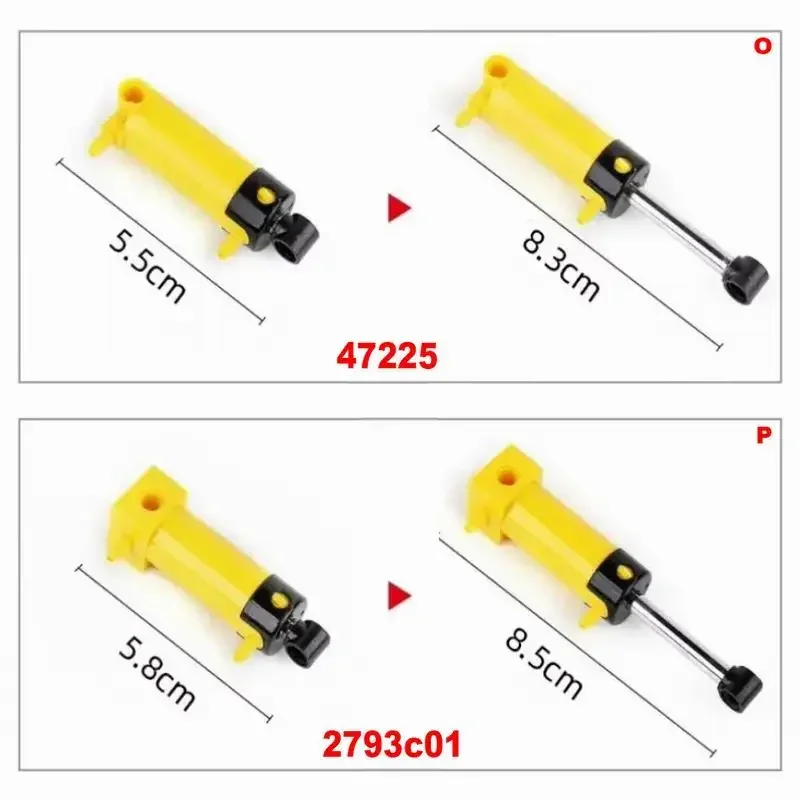 Set di costruzione pneumatico avanzato con tubo flessibile della pompa dell'aria, asta dell'interruttore del pistone del serbatoio per modelli tecnici 42043 9641 47225 61904