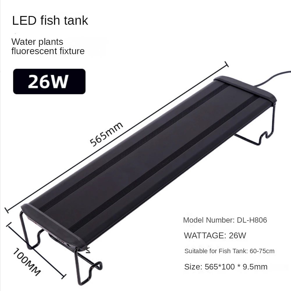 Imagem -04 - Led Fish Tank Light Grass Aquarium Light com Suporte Extensível Leds Azuis e Brancos Decoração de Paisagismo do Aquário