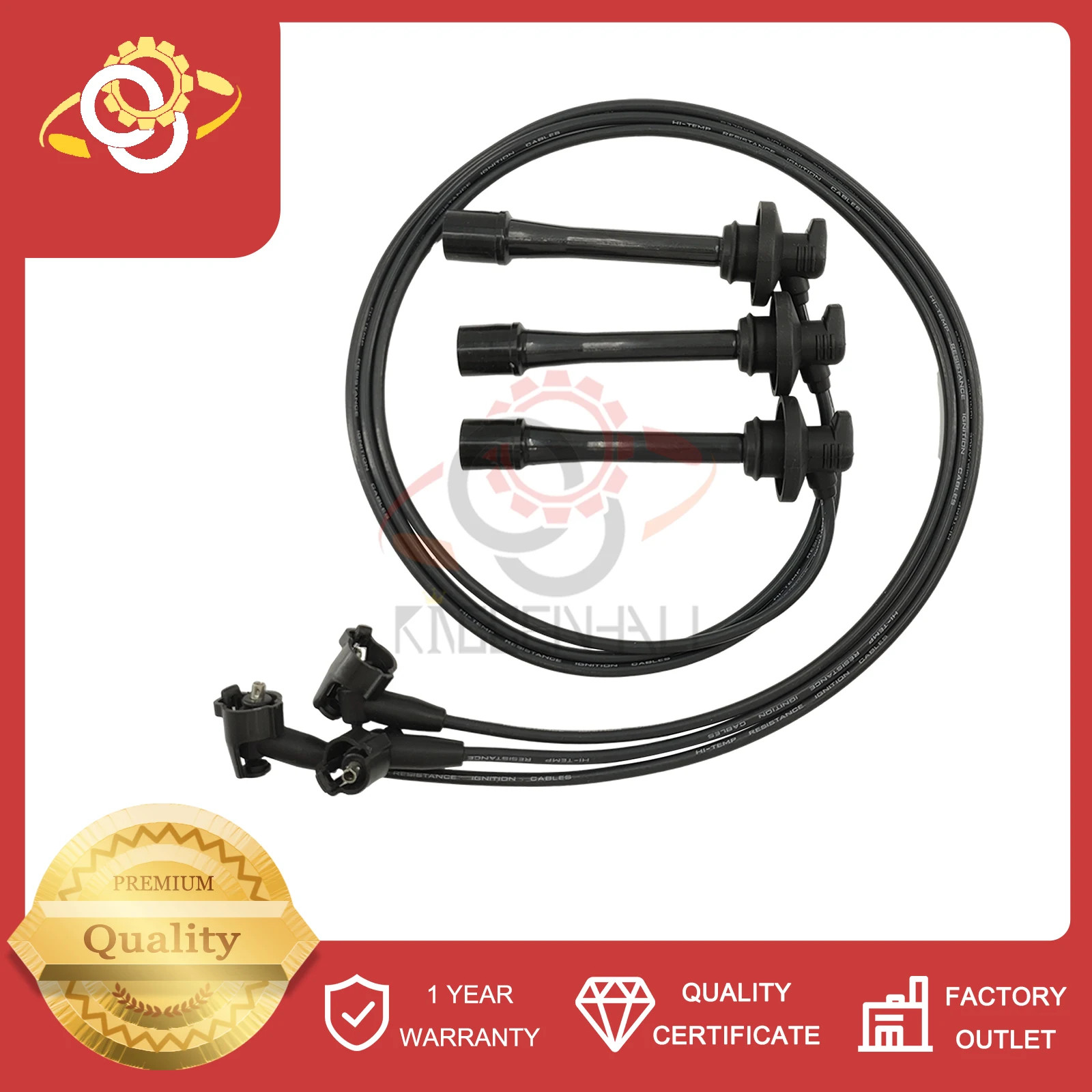 

4PCS Spark Plug Wire Set 19037-62050 Compatible With Toyota Tacoma 4Runner Tundra T100 3.4L V6 Engine Ignition Replace Parts
