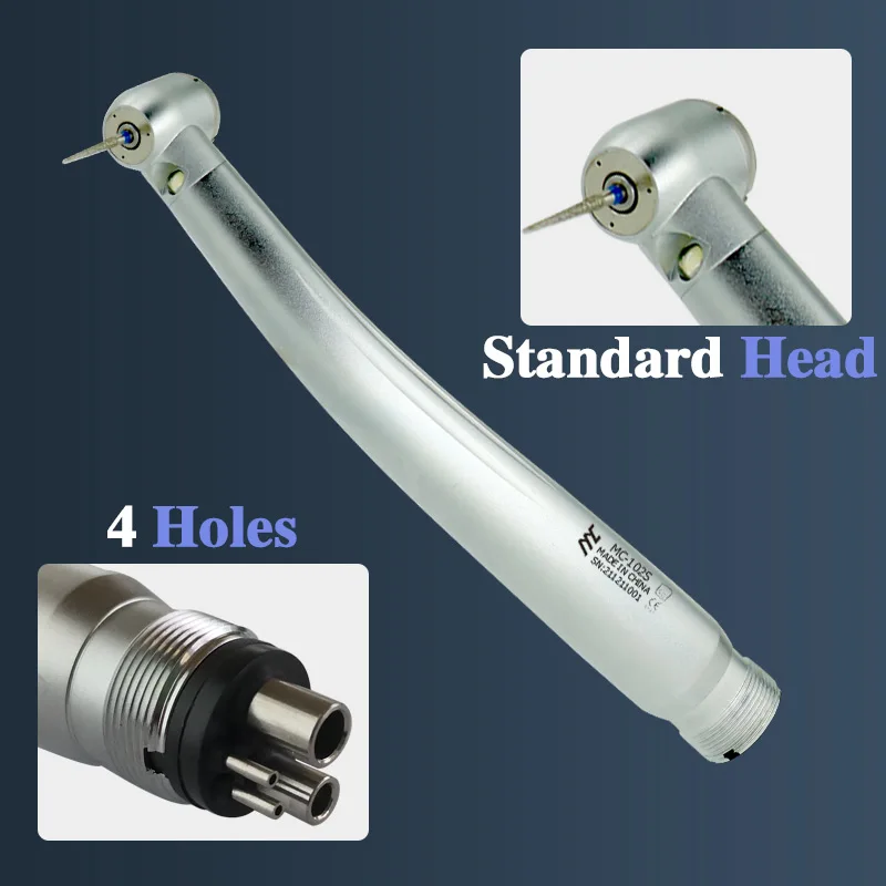 Dental LED High Speed Handpiece E-generator Standard head Push Button 3 Water Spray 2/4 holes turbine with good  quality