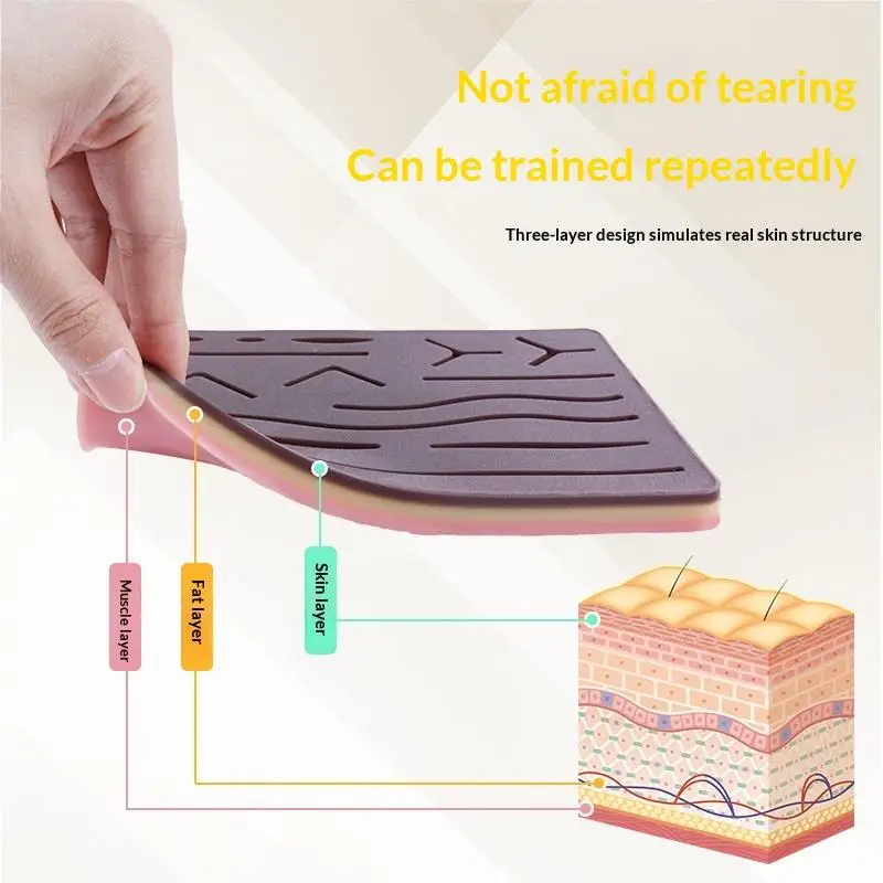 

Silicone Skin Pad Suture Training Surgical Wound For Surgeon Medical Practice Training Traumatic Suture Practice Skin Use