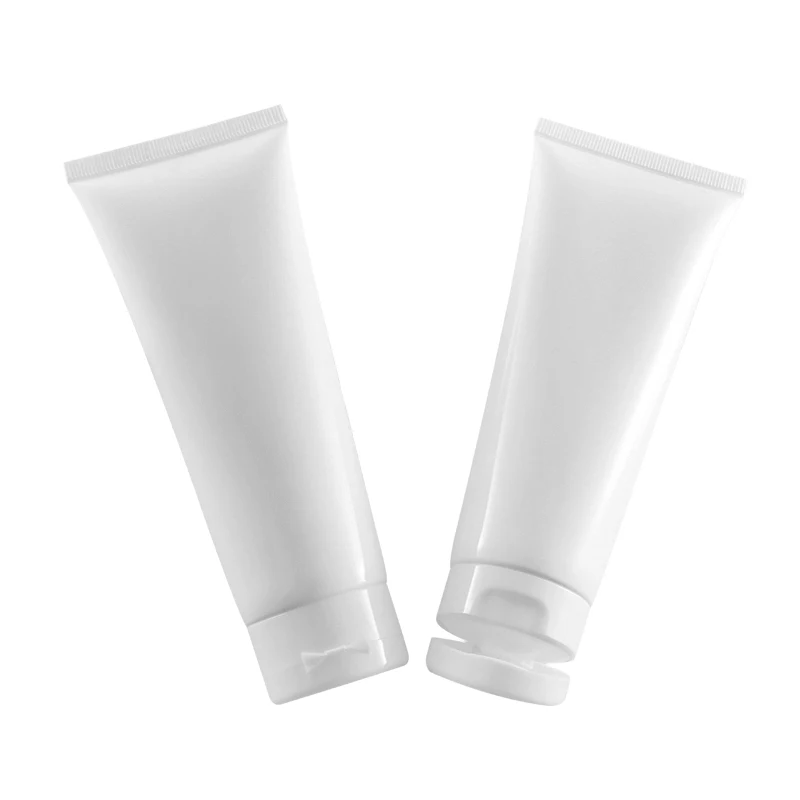 Tubo blanco vacío de viaje para crema cosmética, loción, champú, contenedores de almacenamiento de líquidos de baño, botella rellenable, 100 piezas, 10ml-100ml