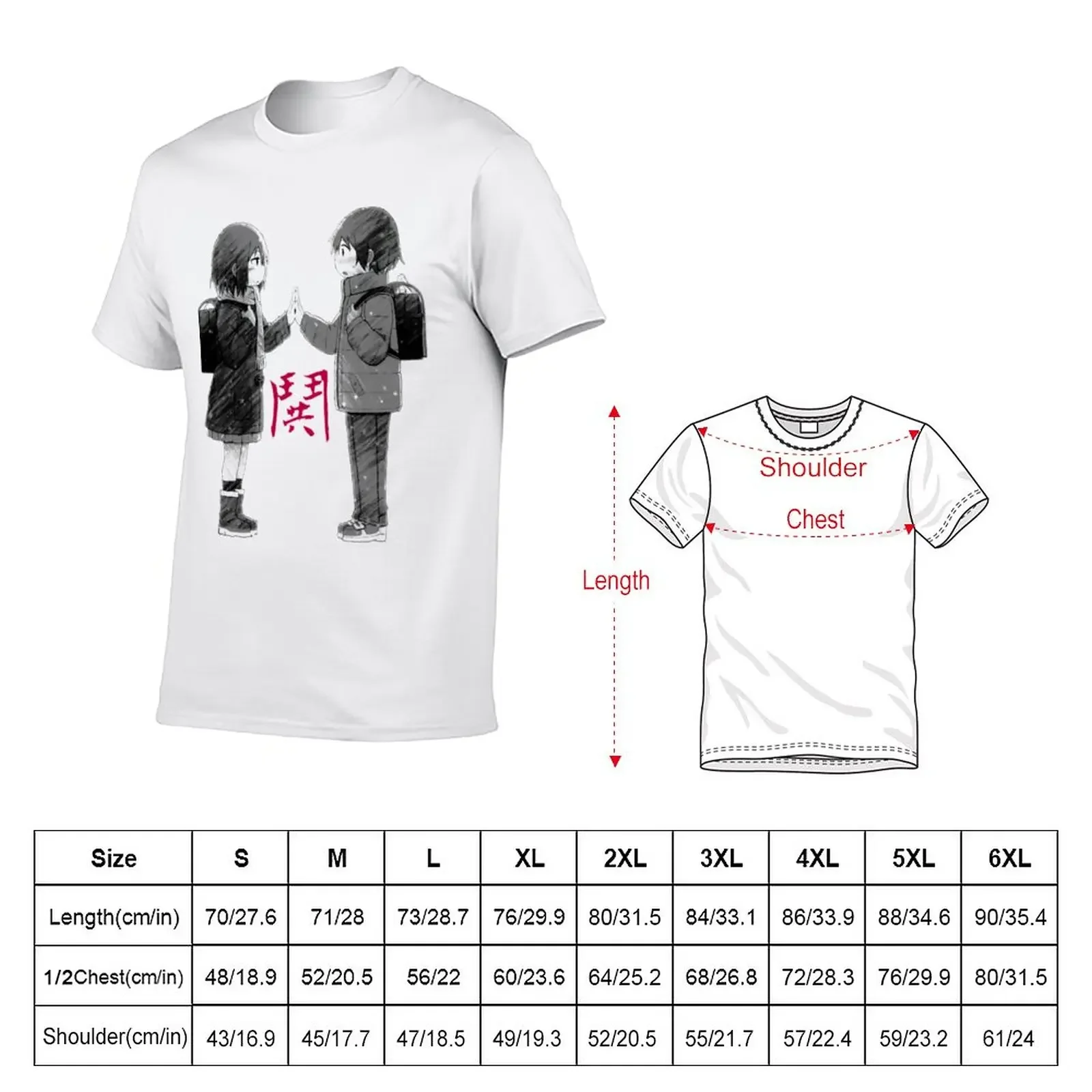 Erased - cute Kayo and Saturo fanart ! T-Shirt sublime graphics korean fashion mens t shirts casual stylish