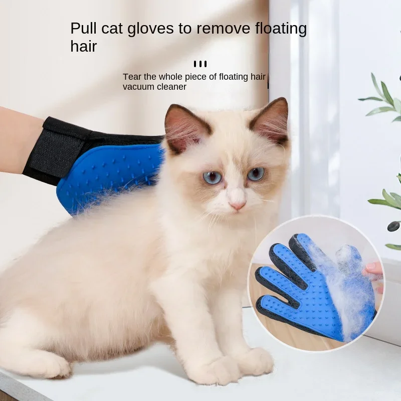 

Pet Glove Cat Grooming Glove Cat Hair Deshedding Brush Gloves Dog Comb for Cats Bath Clean Massage Hair Remover Brush For Animal