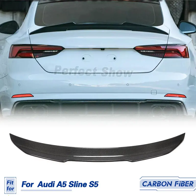 

Car Rear Trunk Spoiler Wings Carbon Fiber for Audi A5 Sline S5 Hatchback 4-Door 2018-2024 Racing Rear Spoiler Boot Lid Wing Lip
