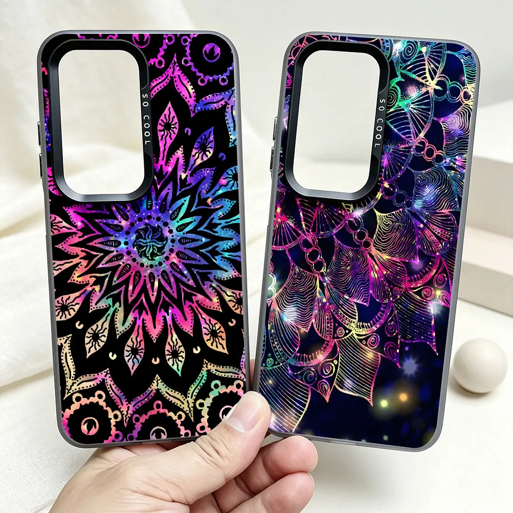 Phone Case For Samsung A07 A04 A04s A10 A20s A04e A05s A06 A50s A20 A30 A02s A03 Black Cover Colorful Dream Catcher Watercolor