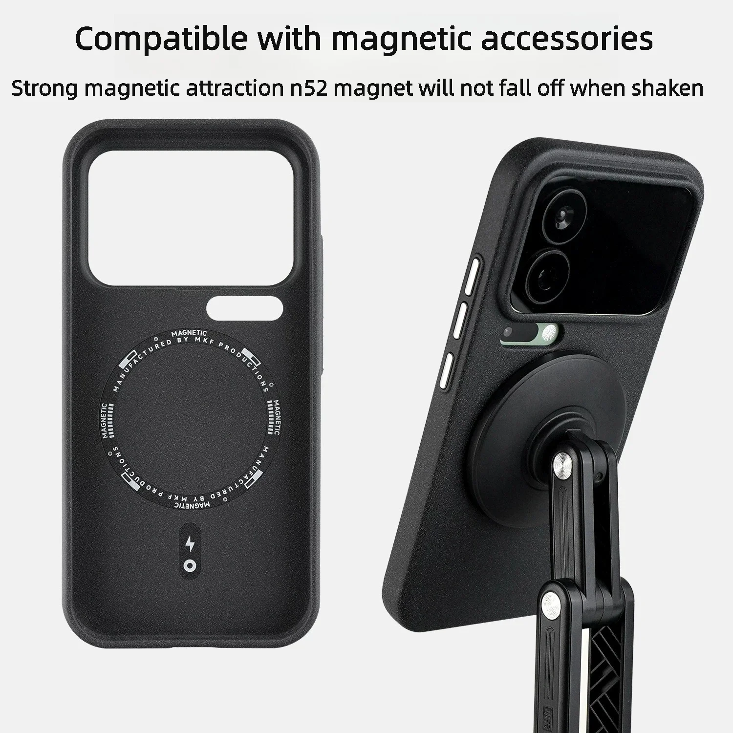 Etui Magsafe do Xiaomi 17, luksusowe, z efektem piasku, magnetyczne, do bezprzewodowego ładowania, miękka obudowa, modne. — zdjęcie produktu 4