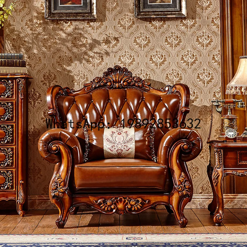 

X-28 sofa - solid wood, genuine leather, premium leather sofa for living room and villa furniture