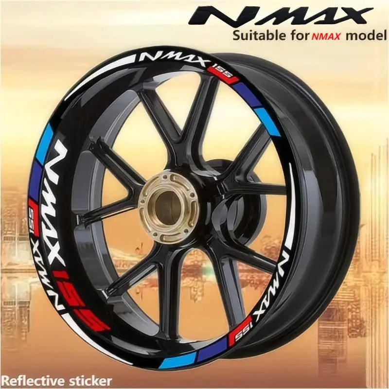 

Reflective Motorcycle Accessories Wheel Tire Modification Sticker Hub Decals Rim Stripe Tape For YAMAHA nmax155