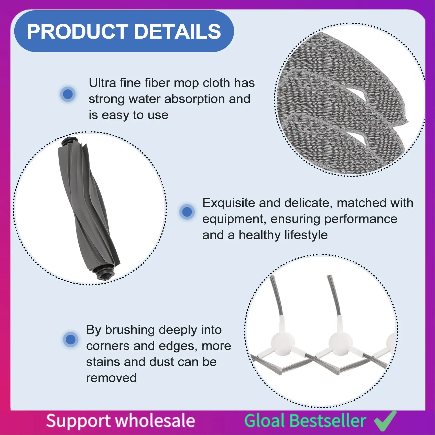 

A38M 15 шт. для робота-пылесоса Dreame D10 Plus Gen 2, запасные части, моющаяся основная боковая щетка, тканевый фильтр Hepa