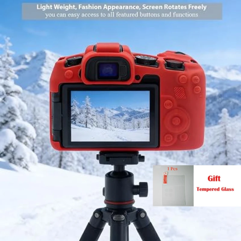 Camera Protective Cover For Canon EOS RP Micro-single camera silicone Photography protective cover +1PCS Free Tempered Film