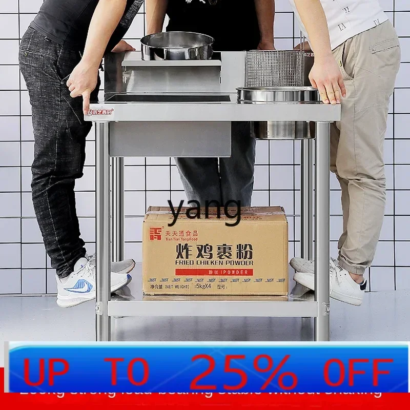 

CX powder wrapping table hamburger shop commercial stainless steel wrapping table large fried chicken thickened