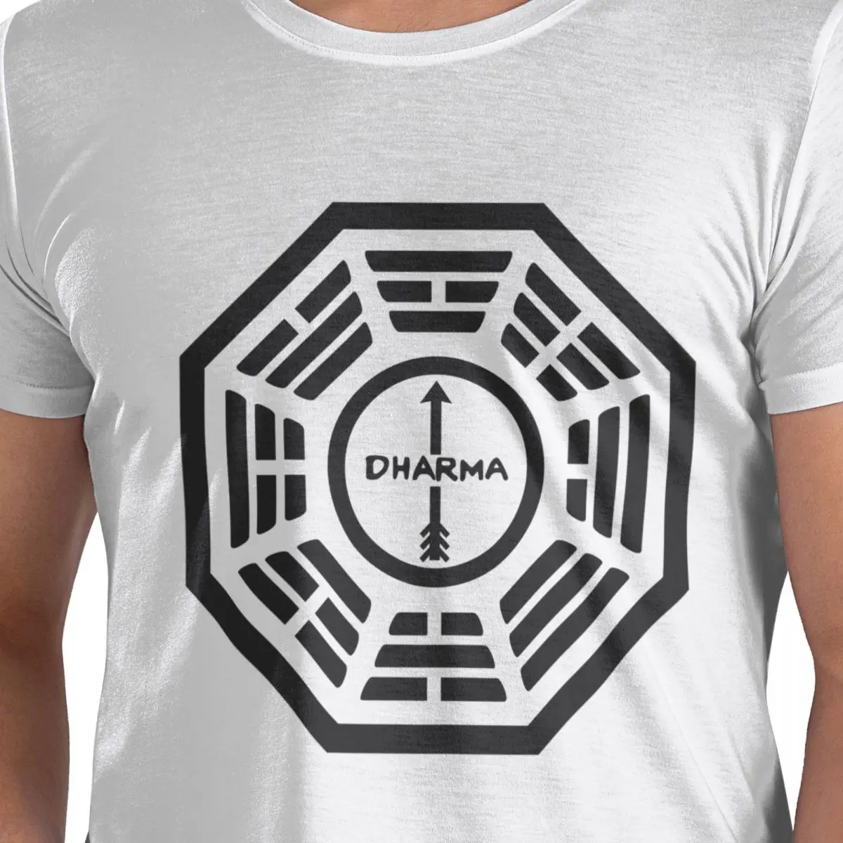 

Мужская футболка Lost Dharma Initiative The Arrow, хлопковые футболки больших размеров, мужские футболки с коротким круглым вырезом, летняя одежда, топы S-6XL
