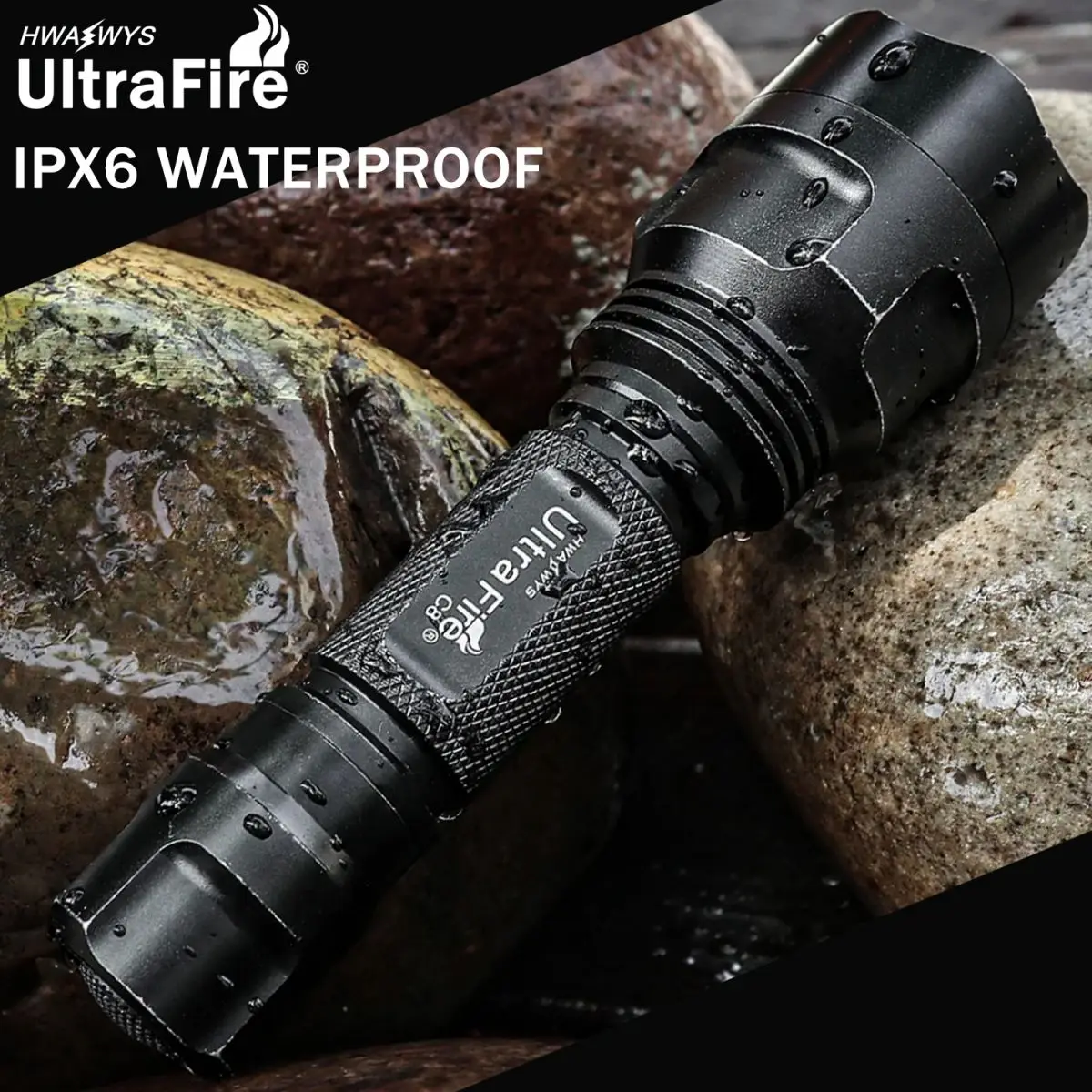 UltraFire C8 Tactical Flashlight Powerful Outdoor Night Scout Light High Power Led Military Torch with Pressure Remote Switch