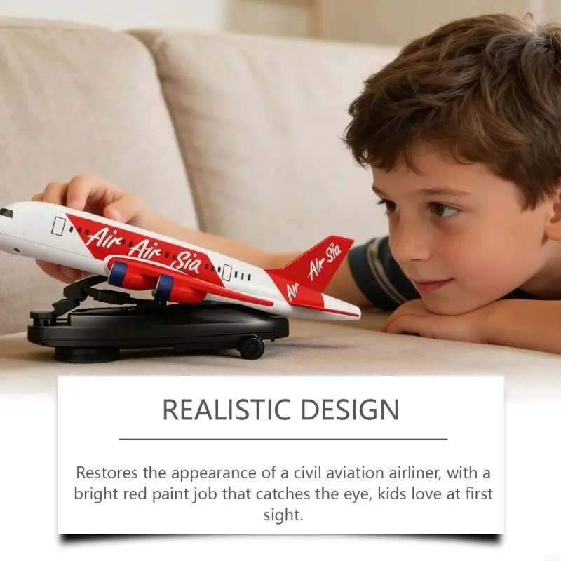 

Interactive Aircraft Toy With Flashing Lights And Realistic Design For Children Entertainment A2UB