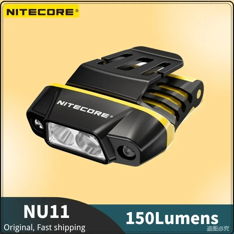 Nitecore nu11 inteligente sensor ir chip-on tampa luz 150 lúmen branco vermelho luz USB-C recarregável tocha 600mah bateria mini farol