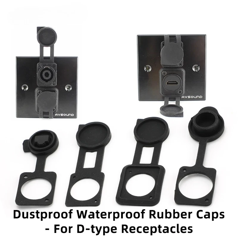 

AVSSZ XLR Connector Protective Cover D Type Male Female Socket Dust Water Caps for Neutrik Audio SpeakON PowerCON etherCON RJ45