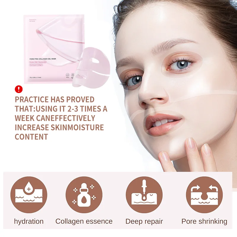 

PDRN PINK COLLAGEN GEL MASK Желе Разделенная маска для лица Розовая коллагеновая маска