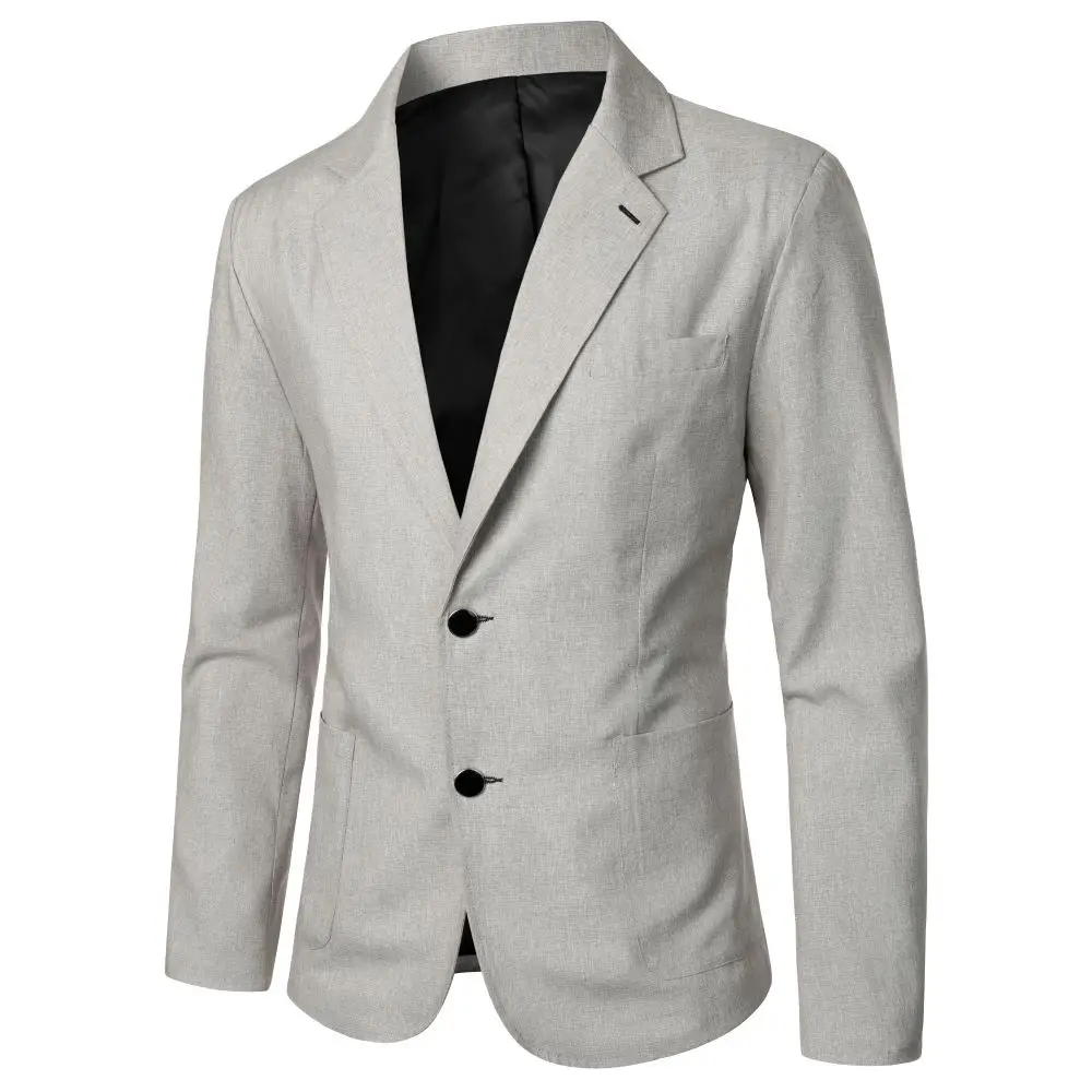 Men\'s Suit Jacket Solid Color Pockets Men\'s Top Business Casual Style Men\'s Wear Wedding Dinner Party Performance Office Suit