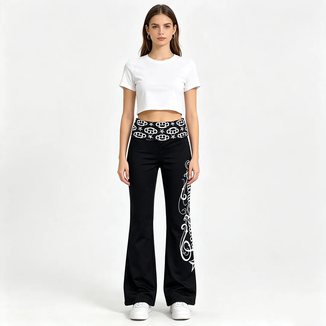 Slim Fit Slimming Y2K Casual Flared Pants Fashionable Micro Flared Trousers for Women