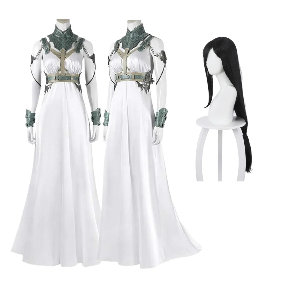 Final Cosplay Fantasy VII Ever Crisis Tifa Lockhart White Bunny Girls Dress Costume FF7 EC Fantasy Disguise Halloween Clothes