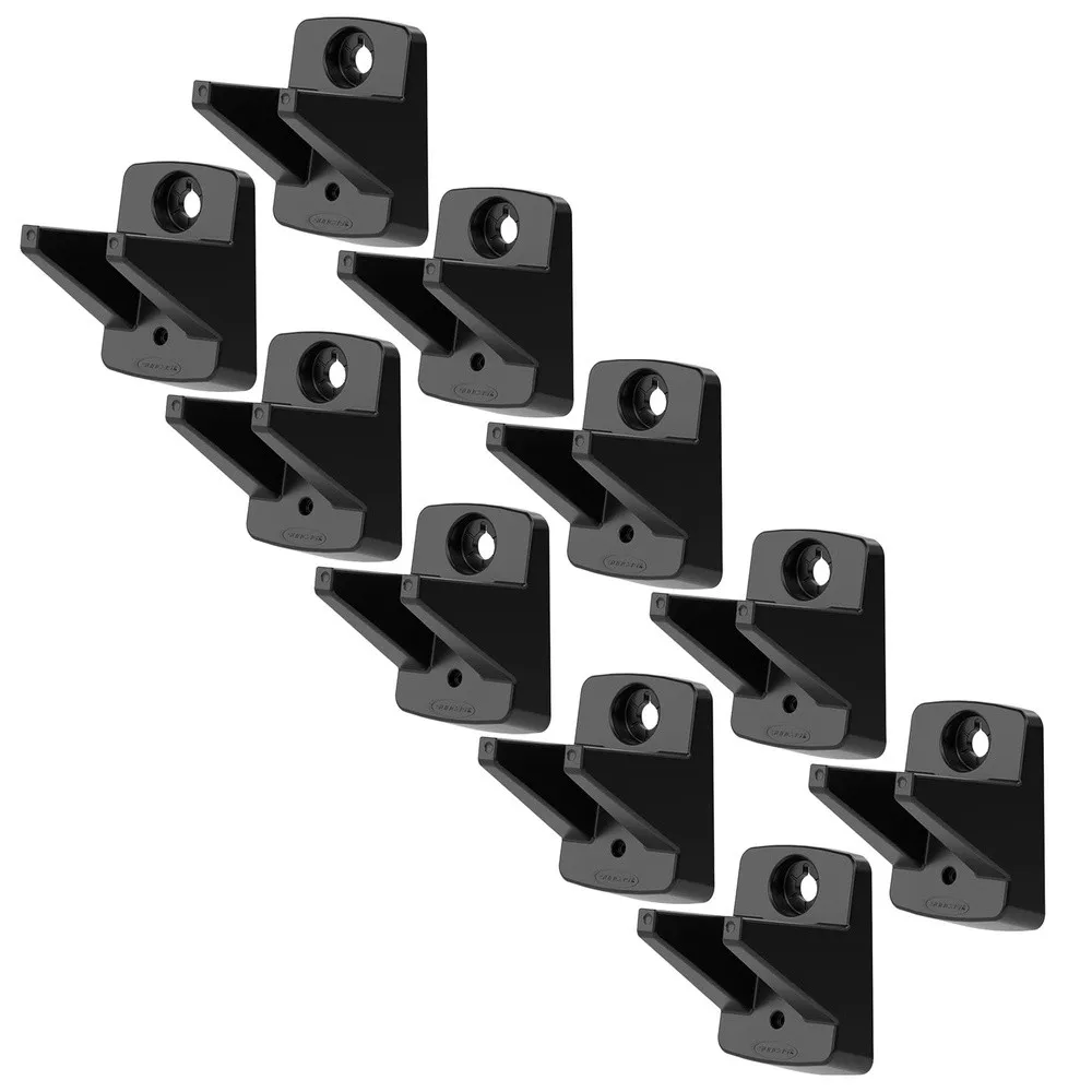 Suncast 12 Pack Wall Mount Hook Tool Organizer, Outdoor Rack System for Garage Storage, Closet, Shed, or Cleaning