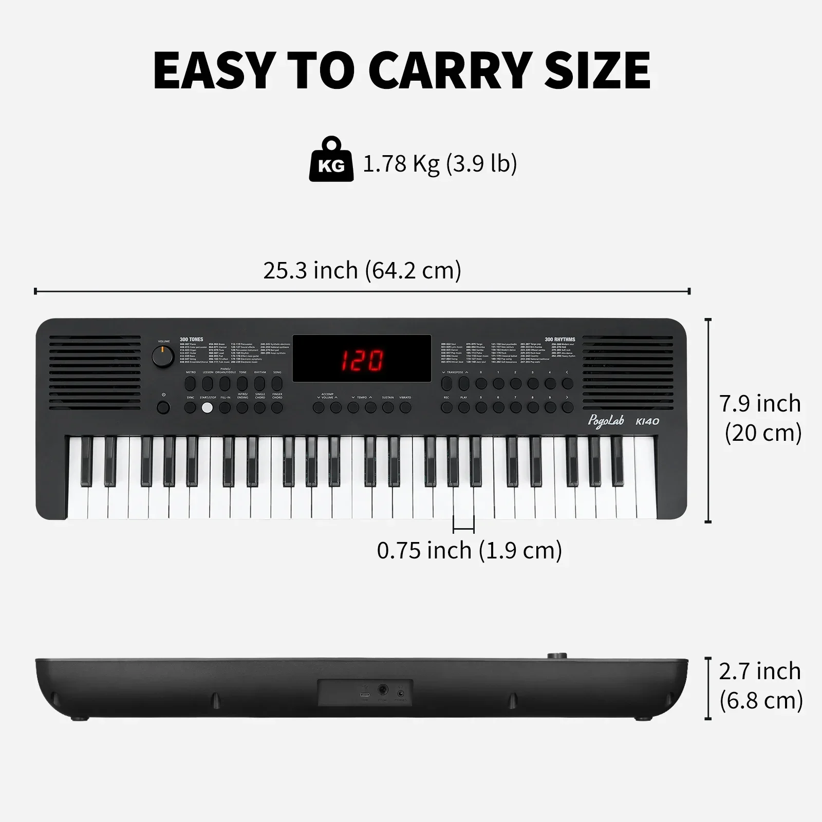 

Interactive Kids Keyboard W/led Teaching Lights - 300+ Sounds & Parent-Approved Build Quality