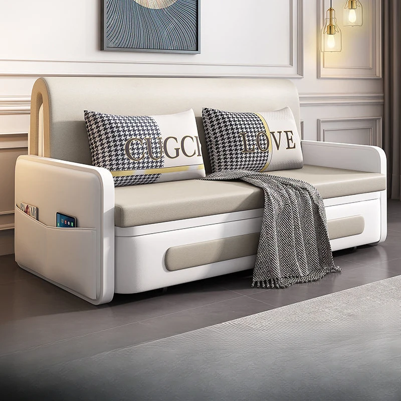 Meble do mieszkania metalowa rama składana sofa Cum Storage nowoczesna rozkładana sofa rozkładana