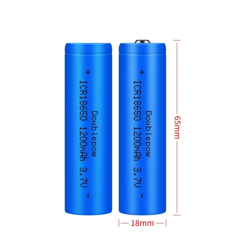 Hot Sale Doublepow DP-18650 1200mAh 3.7V Li-ion rechargeable 18650 battery HIGH CAPACITY FOR LANTERN