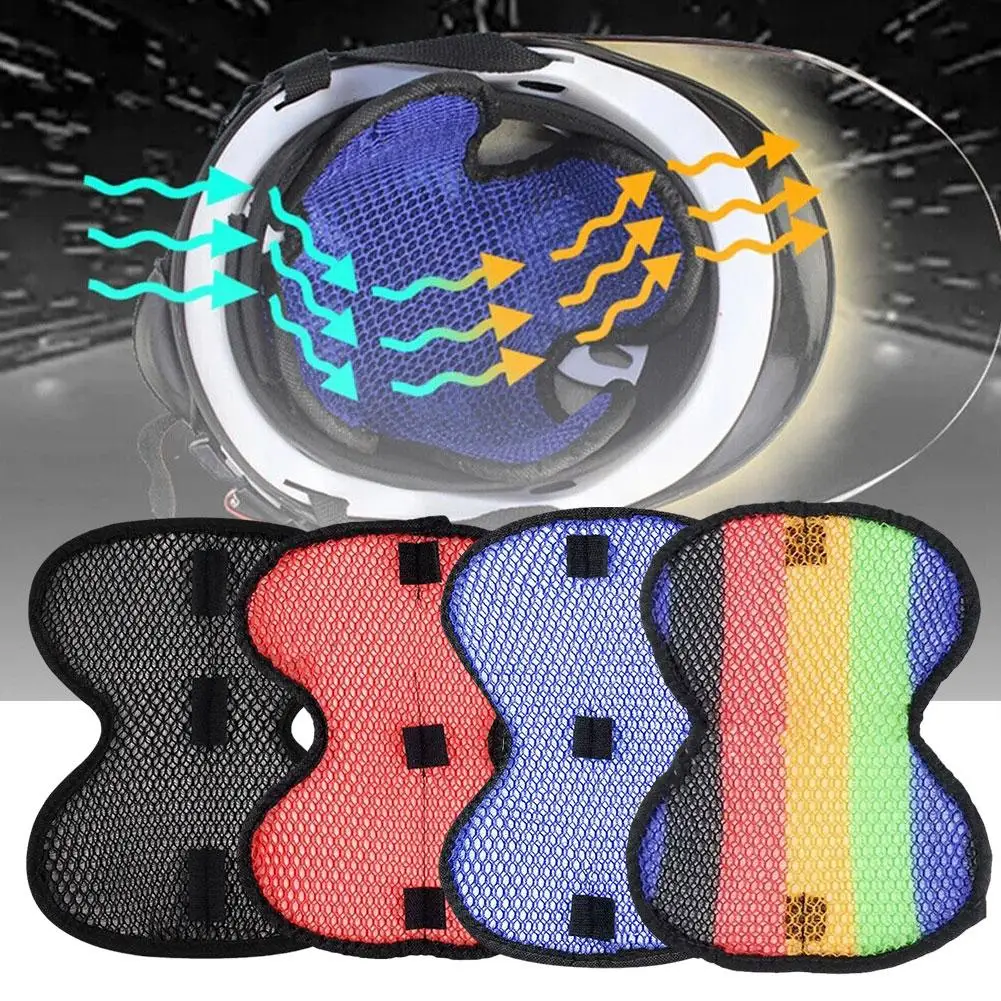 Motorcycle Helmet Cushion Cushion Thermal Insulation Quick Dry Wick Lining Electric Vehicle Sweat 3D Breathable Protection Pad