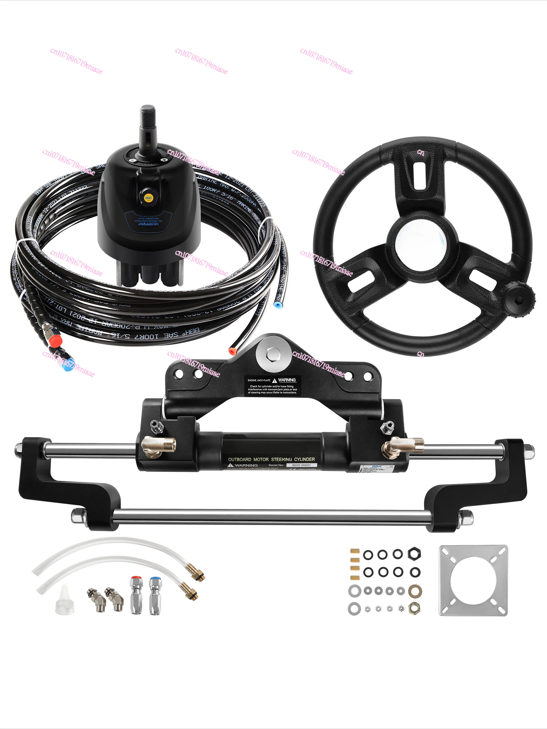 Marine direction line steering wheel control with speedboat outboard motor hydraulic system control direction machine