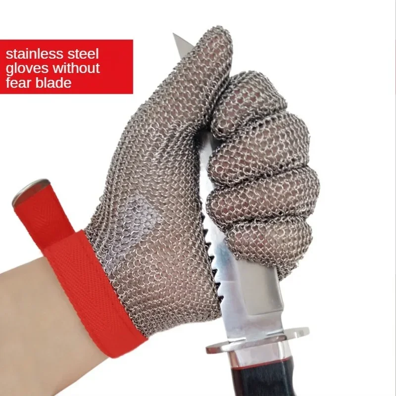 Stainless Steel Glove cut resistant glove 304 Resistant Stainless Steel Wire Metal Mesh Kitchen Butcher Cut-Resistant 1PCS