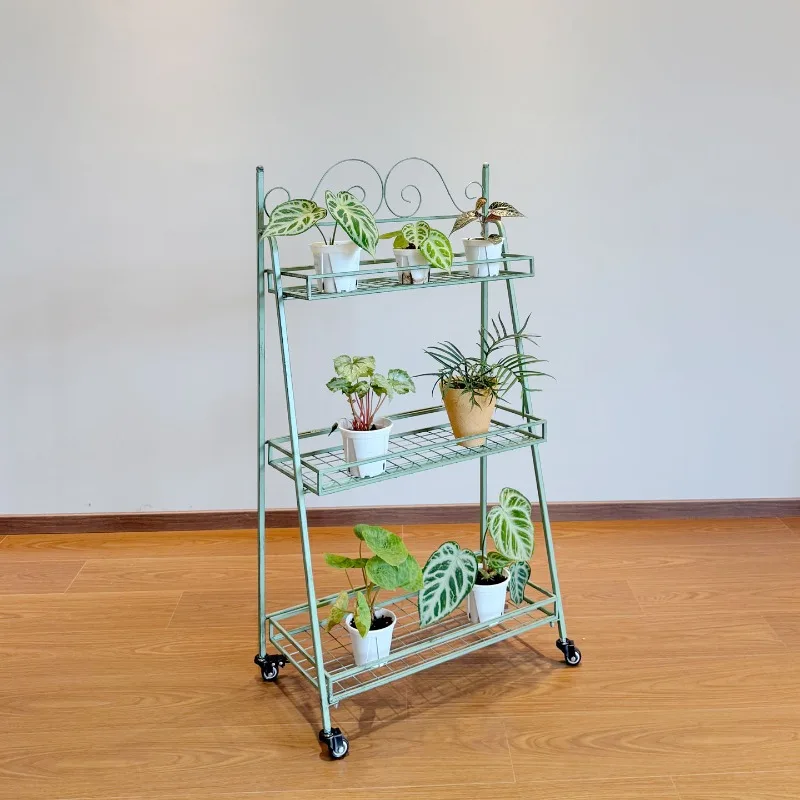 New Ironwork Plant Shelves Balcony Flower Stand Multi-Layer Planters for Indoor Ironwork Plants Garden Indoor Outdoor Shelf