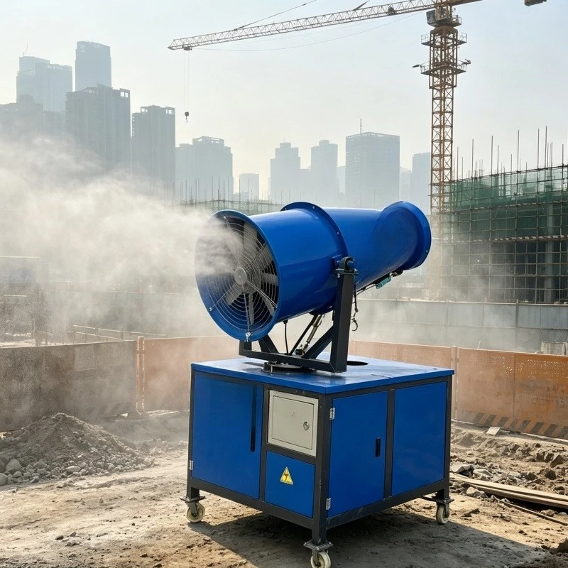 For Steel Plant Dust Suppression Fog Cannon Water Sprayer Industrial Mist Cannon Dust Removal Machine 120m