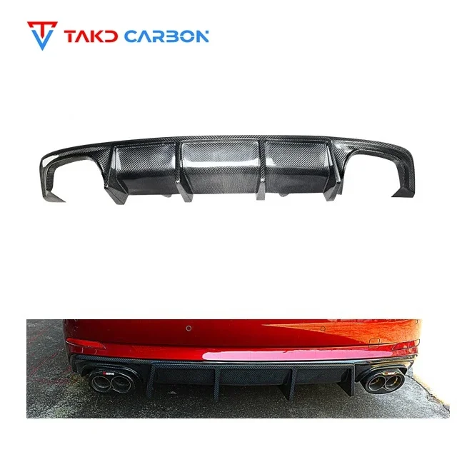 High Strength Dry Carbon Fiber Rear Bumper Lip Car Rear Lip Diffuser Lip For Audi A5 S5 B9 2017-2019