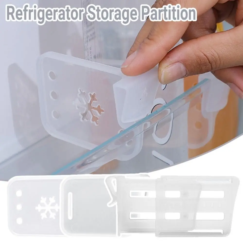 1Pcs/1Set Fridge Side Door Refrigerator Partition Board Kitchen Accessories Separating Storage Shelf Bottle Can Organizer