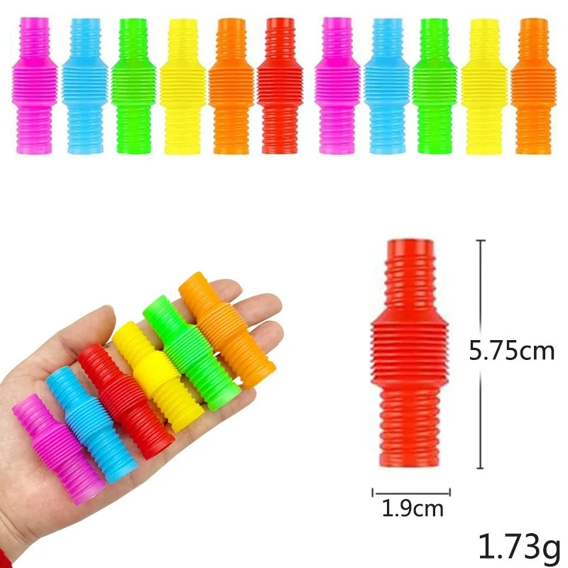 Colorful Telescopic Tubes Fidget Toys Sensory Toy For Kid&Adult Stress Anxiety Relief Learning Toys Stretch Tube Birthday Gifts - view 2