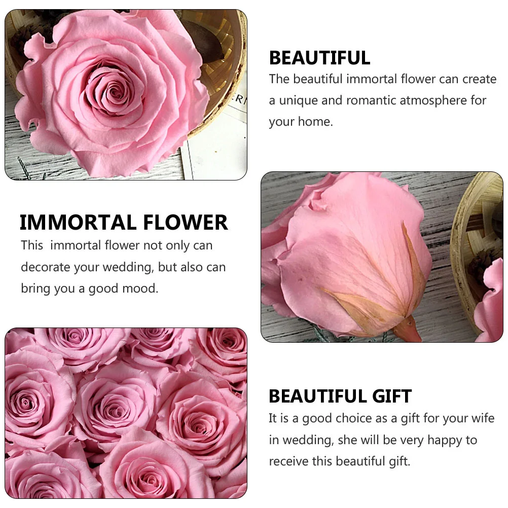 12 Pcs/Box Preserved Flower Wedding Immortal Gift Rose Artificial Flowers for Valentines Bride