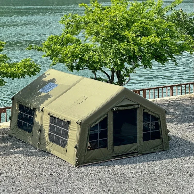 Inflatable tent, waterproof and UV-proof, 17.3 square meters, air tent, outdoor camping, suitable for families of 5 to 6 people