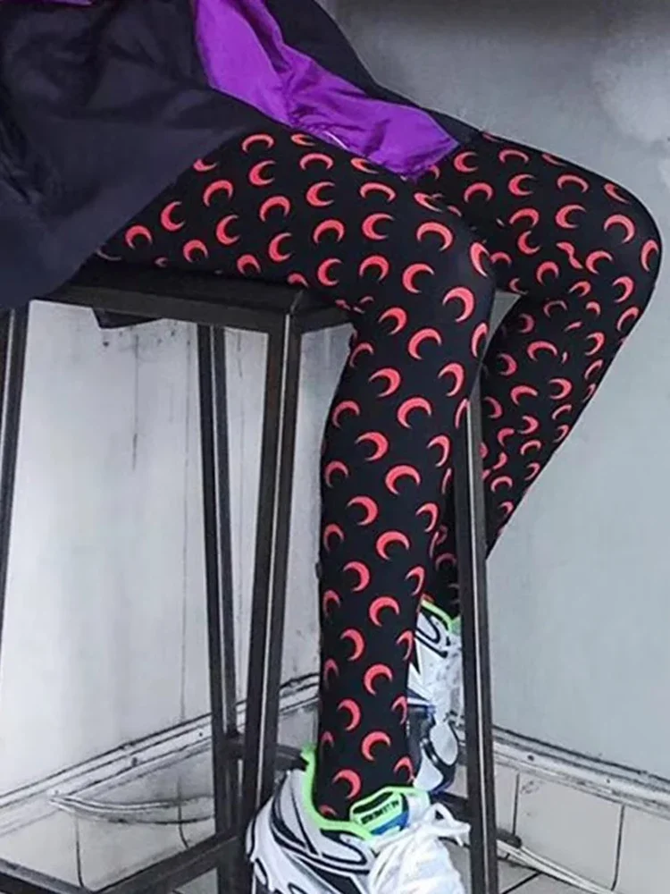 Fashionable Women Printed Elastic Jumpsuit New Summer Casual Seamless Tight Thin Women's High Waisted Leggings