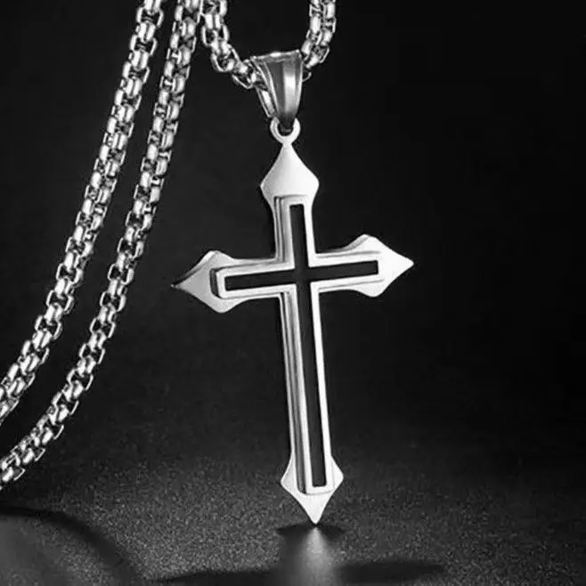 New Cross Necklace for Men and Women Instagram Trendy Couple Bounce Pendant Personalized Hip Hop Accessories Trendy Products