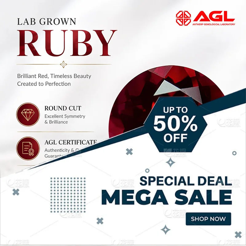 Lab Grown Ruby Round Cut Pigeon Blood Red Color DIY Charms Jewelry Making Main Materials Selectable AGL Certificate