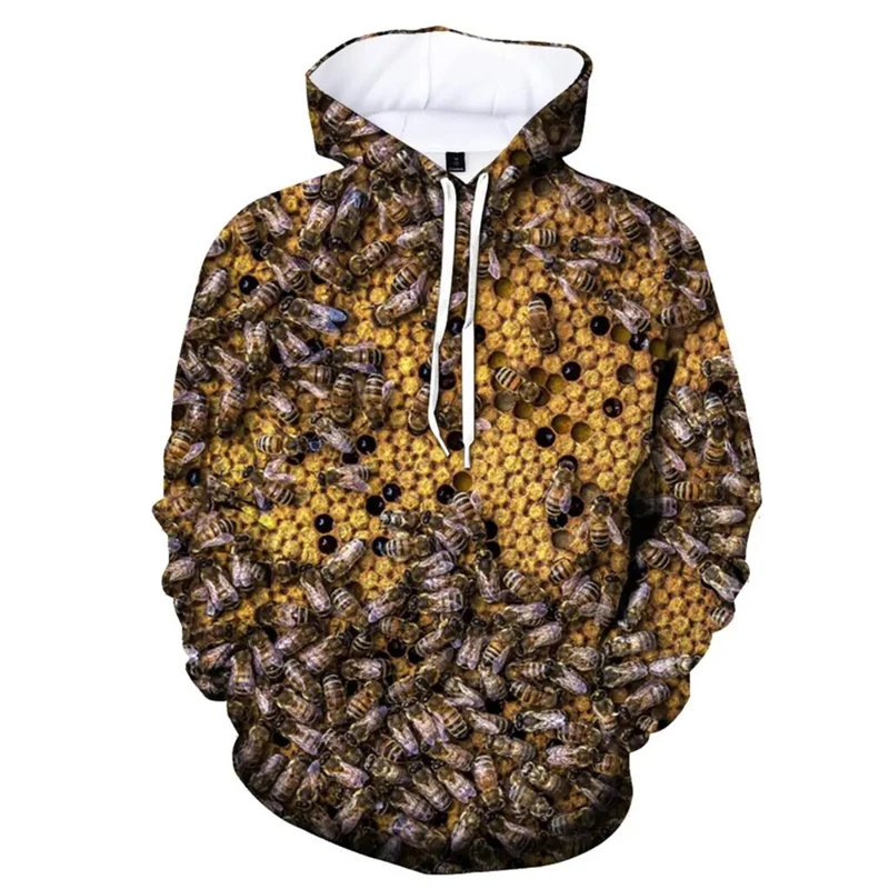 New Autumn Bee 3D Printed Hoodies for Men Women Casual Fashion Sweatshirts Oversized Hoodie Kids Pullovers Tracksuit Clothing