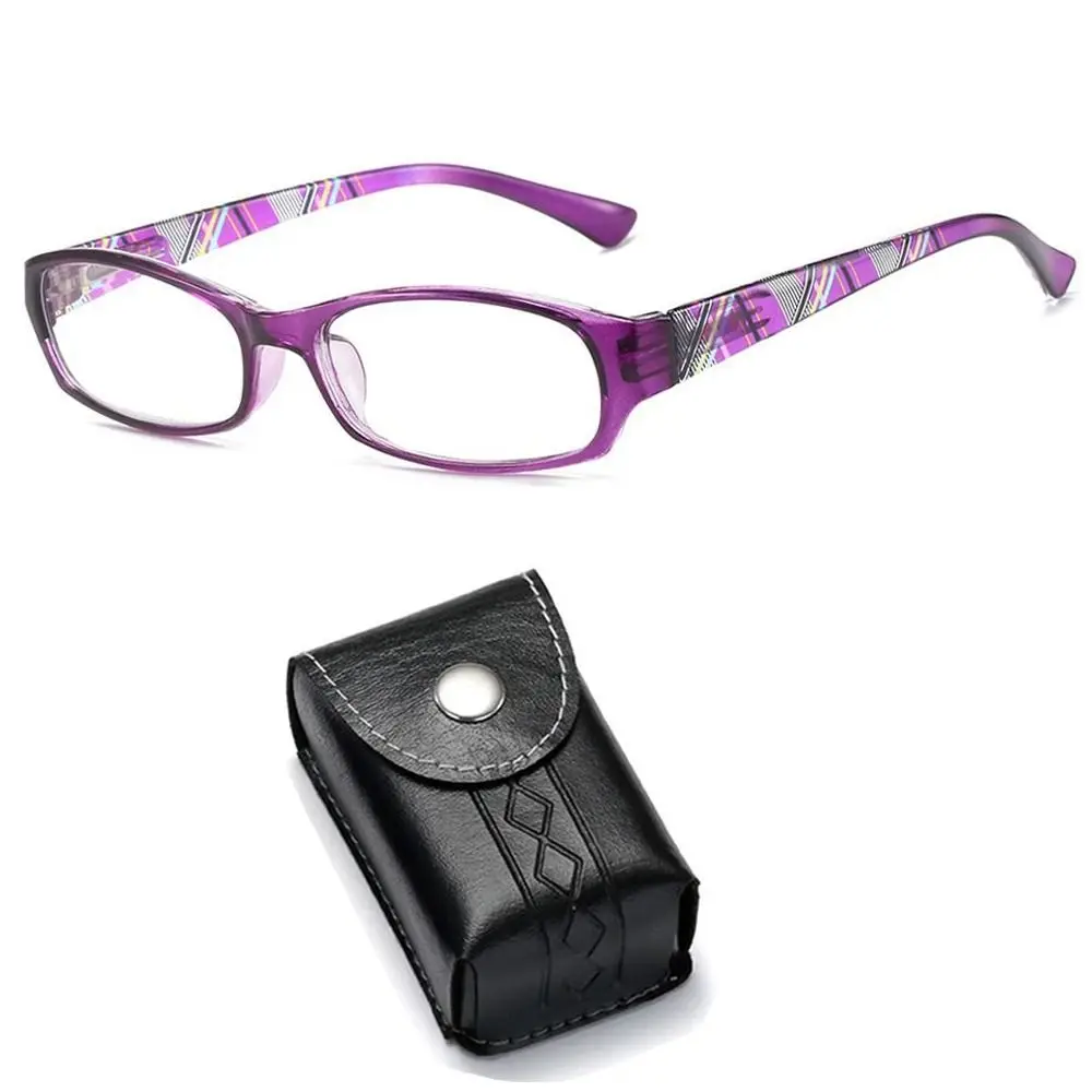 

Foldable Anti-Blue Light Reading Glasses Blue Ray Blocking With Glasses Case Square Eyeglasses Eye Protection Ultralight