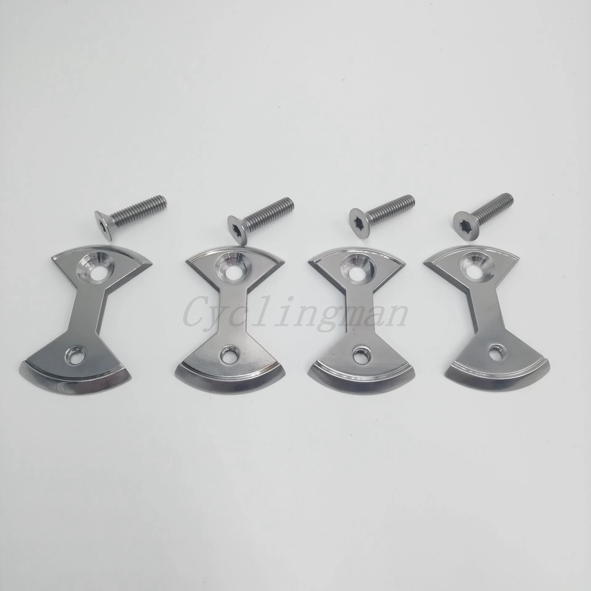 Titanium Bike Locking Pedal Bicycle Bicycle Pedal Plate Bow Tie Shape Fit For SpeedPlay Zero Light Action 4pcs/set Screws Bolts