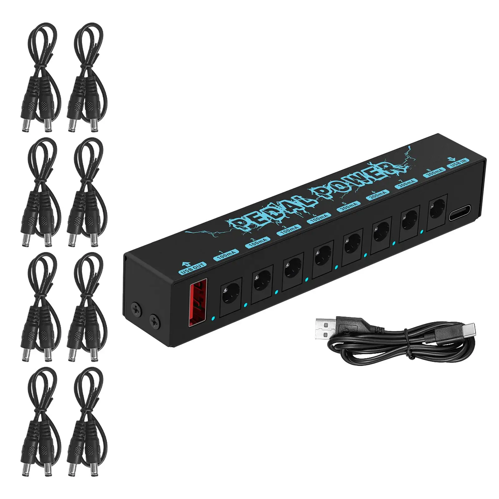 Guitar Supply with 8 Outputs 100MA 300MA Guitar Power Supply