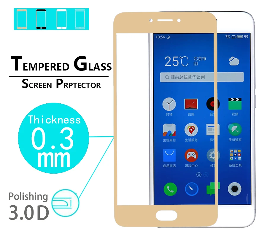 Filme de vidro curvo 3d de cobertura completa para meizu mx6 m685q filme de vidro de borda 3d para meizu mx6 m685h filme de tela de vidro temperado