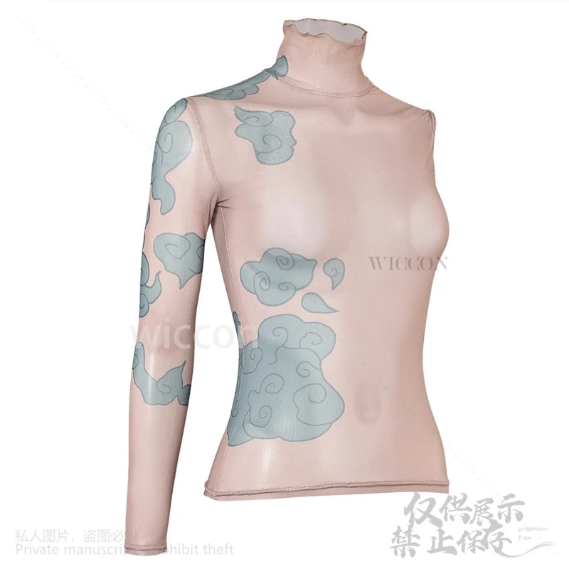 Arcane Jinx Cosplay Anime Game LOL Costume Print Artwork Tight Tattoo Layout Print Suit For Halloween Christmas Customized